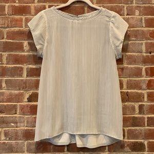 ✅ CLOSET CLOSING SOON LOFT Striped Blouse - White and Gray